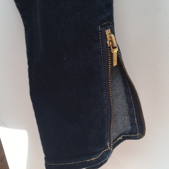 🥳HP💫Tory Burch Zip Ankle Cropped Slim Jeans 26🌻 - Picture 4 of 8
